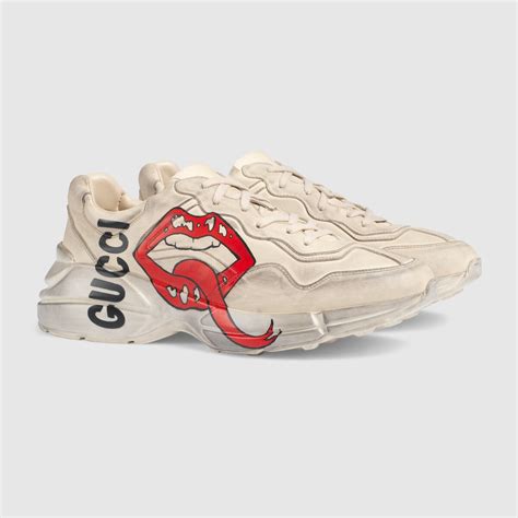 gucci rhyton sneaker with mouth print taobao link|gucci rhyton mouth for sale.